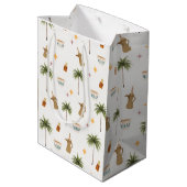 Ramadan Coffee & Dates Seamless Pattern ミディアムペーパーバッグ (裏面アングル)