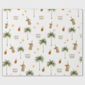 Ramadan Coffee & Dates Seamless Pattern ラッピングペーパー (フラット)