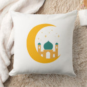 Ramadan Crescent Moon Mosque Pillow クッション (ブランケット)