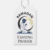 Ramadan Fasting Prayer Man Islamic Vector Graphic  ギフトタグ (正面)