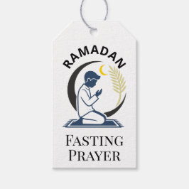 Ramadan Fasting Prayer Man Islamic Vector Graphic  ギフトタグ