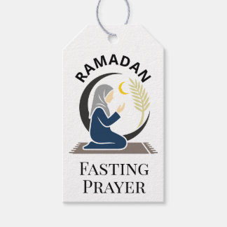 Ramadan Fasting Prayer Woman Hijab Islamic Graphic ギフトタグ
