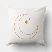 Ramadan Golden Crescent Moon Pillow クッション (正面)
