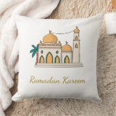 Ramadan Golden Mosque Pillow  クッション (ブランケット)