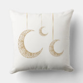 Ramadan Hanging Crescent Moons Pillow クッション (裏面)