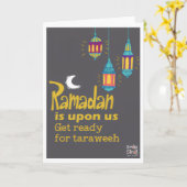 Ramadan - Holy Month Blessings - Taraweeh カード (黄色い花)