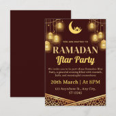 Ramadan Iftar Invitation Card 招待状 (正面/裏面)