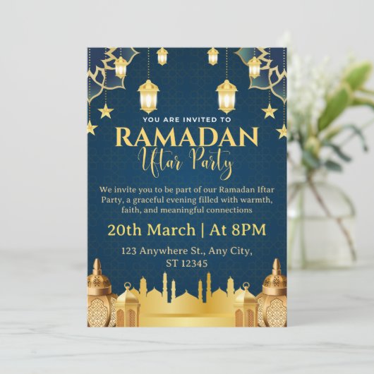 Ramadan Iftar Invitation Card 招待状 (スタンド正面)