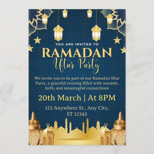 Ramadan Iftar Invitation Card 招待状 (正面)