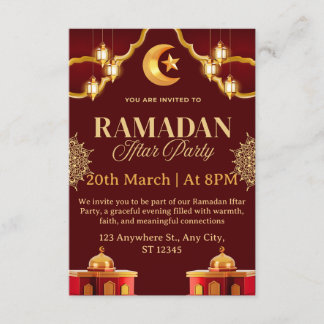 Ramadan Iftar Invitation Card 招待状