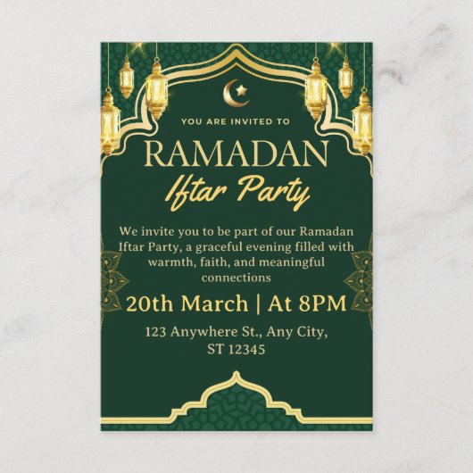 Ramadan Iftar Invitation Card 招待状 (正面)