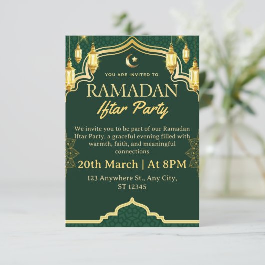 Ramadan Iftar Invitation Card 招待状 (スタンド正面)