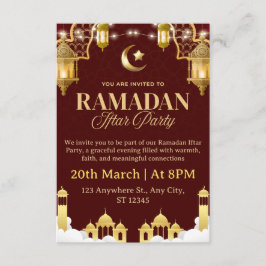 Ramadan Iftar Invitation Card 招待状