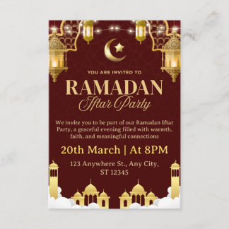 Ramadan Iftar Invitation Card 招待状