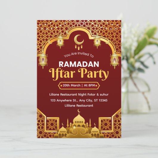 Ramadan Iftar Invitation Card 招待状 (スタンド正面)