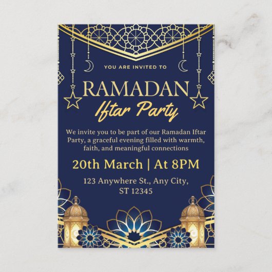 Ramadan Iftar Invitation Card 招待状 (正面)