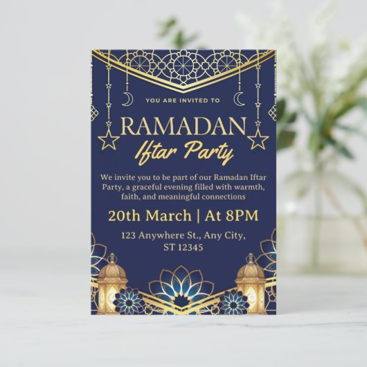 Ramadan Iftar Invitation Card 招待状 (スタンド正面)