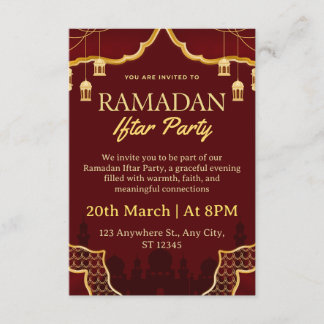 Ramadan Iftar Invitation Card 招待状