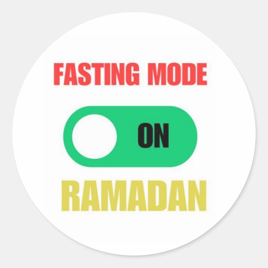 Ramadan Kareem – イードムバラク – Happy Eid ラウンドシール (正面)