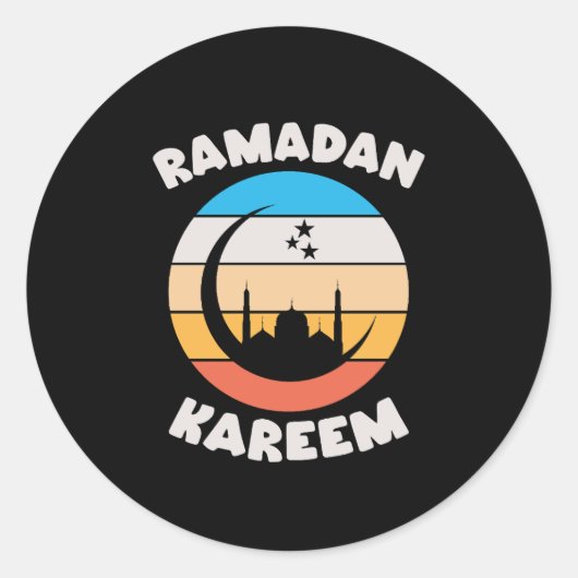 ramadan kareem ラウンドシール (正面)