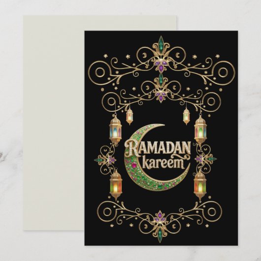 Ramadan Kareem 招待状 (正面/裏面)