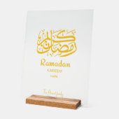 Ramadan Kareem Arabic Calligraphy Personalized  アクリルサイン (傾斜)