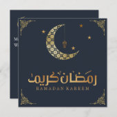 Ramadan kareem - black and gold シーズンカード (正面/裏面)