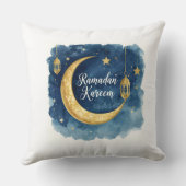 Ramadan Kareem Blue Moon Pillow クッション (裏面)