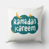 Ramadan Kareem Cloud & Stars Pillow クッション (正面)