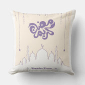 Ramadan Kareem Decorative Pillow with Stars クッション (正面)