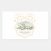 Ramadan Kareem Decorative Sticker 長方形シール (正面)