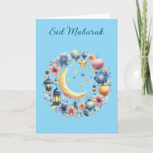 Ramadan Kareem & Eid Mubarak Customized Greeting  カード (正面)