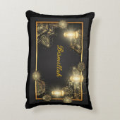 Ramadan Kareem & Eid Mubarak Islamic Accent Pillow アクセントクッション (裏面(縦))