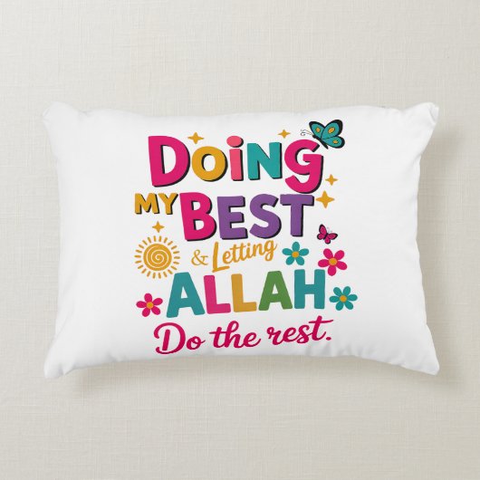 Ramadan Kareem & Eid Mubarak Islamic Accent Pillow アクセントクッション (正面)