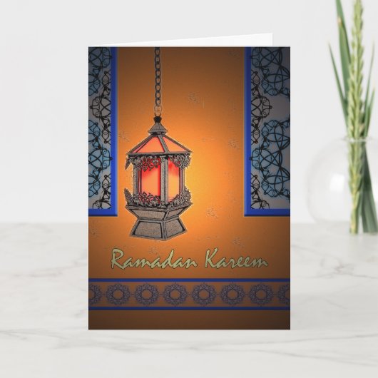 Ramadan Kareem、Fanoos、Filigree Windows カード (正面)