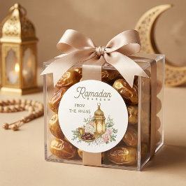 Ramadan Kareem Floral Lantern ラウンドシール
