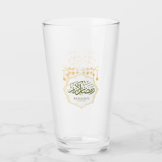  Ramadan Kareem Glass Cup タンブラーグラス (正面)