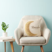 Ramadan Kareem Gold Crescent Moon Cushion クッション (椅子)
