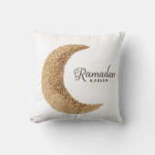 Ramadan Kareem Gold Crescent Moon  Cushion クッション (正面)