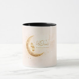 Ramadan Kareem Gold Crescent Mug – Elegant Islamic マグカップ