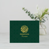 Ramadan Kareem Gold Foil Islamic  箔シーズンポストカード (立ち正面)