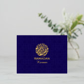 Ramadan Kareem Gold Foil Islamic  箔シーズンポストカード (立ち正面)