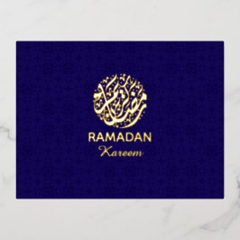 Ramadan Kareem Gold Foil Islamic  箔シーズンポストカード