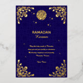 Ramadan Kareem Gold Foil Islamic Invitation 箔招待状 (正面)