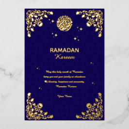 Ramadan Kareem Gold Foil Islamic Invitation 箔招待状