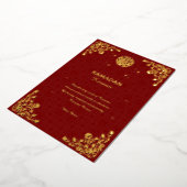 Ramadan Kareem Gold Foil Islamic Invitation Card 箔招待状 (回転した状態)
