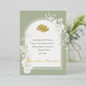 Ramadan Kareem Gold Foil Islamic Invitation Card 箔招待状 (立ち正面)