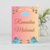 Ramadan Kareem Greeting Card Carte de vœux simple カード (スタンド正面)