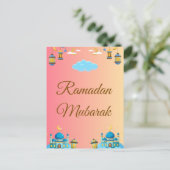 Ramadan Kareem Greeting Card Carte de vœux simple ポストカード (スタンド正面)