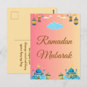 Ramadan Kareem Greeting Card Carte de vœux simple ポストカード (正面/裏面)